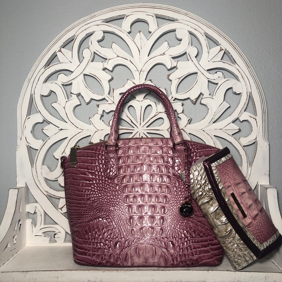 Brahmin Duxbury Satchel Tea Rose & Wallet SET - Picture 11 of 11